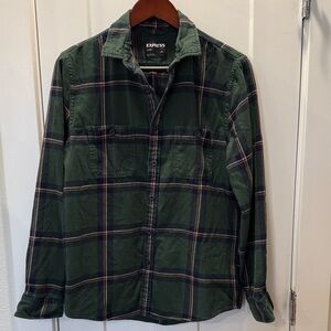 Express Green Flannel Shirt